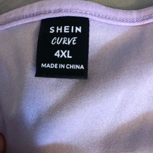 SHEIN 4X Lilac purple peplum top NWOT - Picture 11 of 13